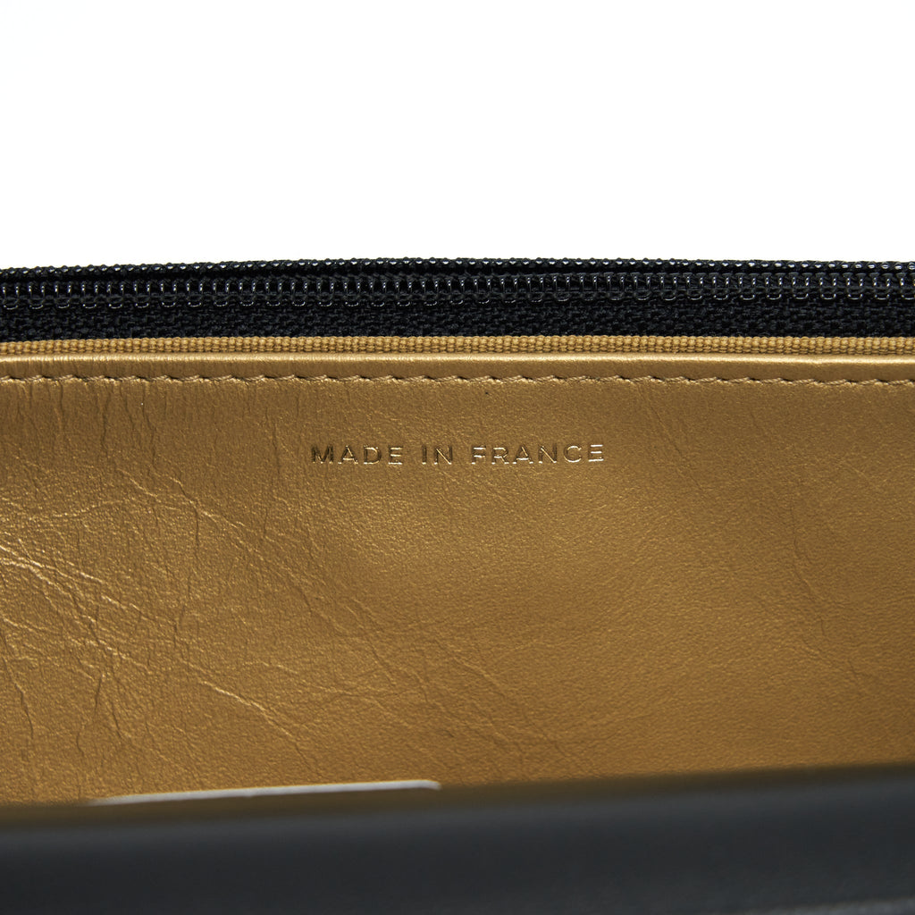 Chanel 22S Pearl Crush Wallet On Chain Lambskin Black