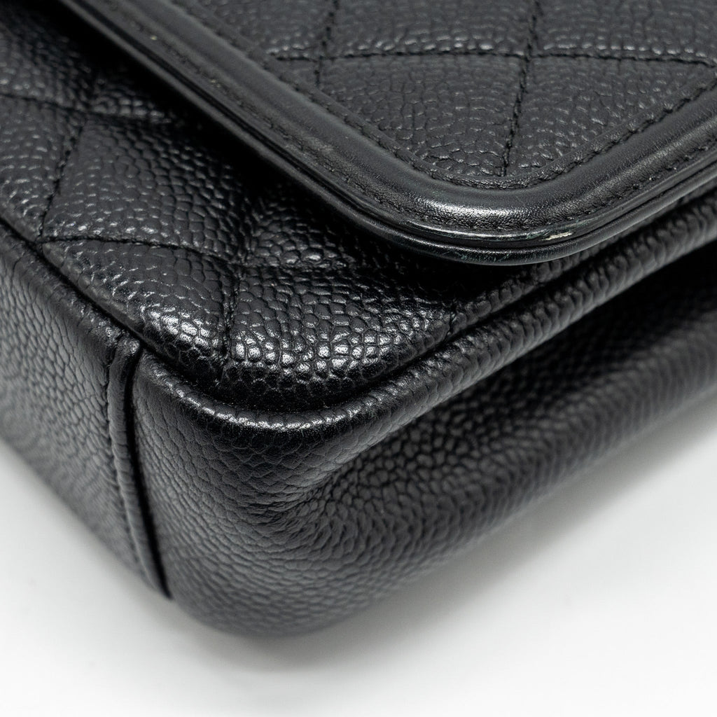 Chanel Filigree Flap Bag Caviar Black