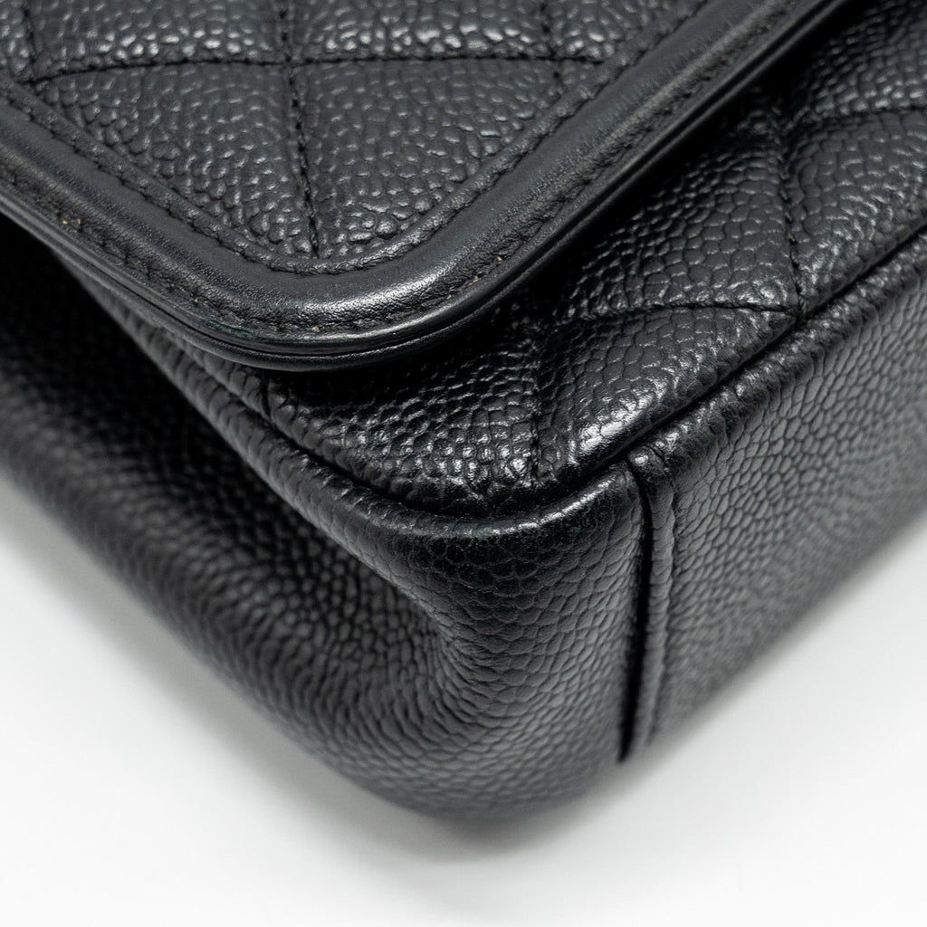 Chanel Filigree Flap Bag Caviar Black