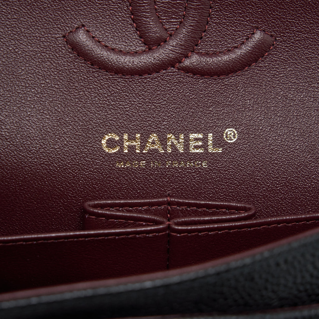 Chanel Small Classic Double Flap Bag Caviar Black L