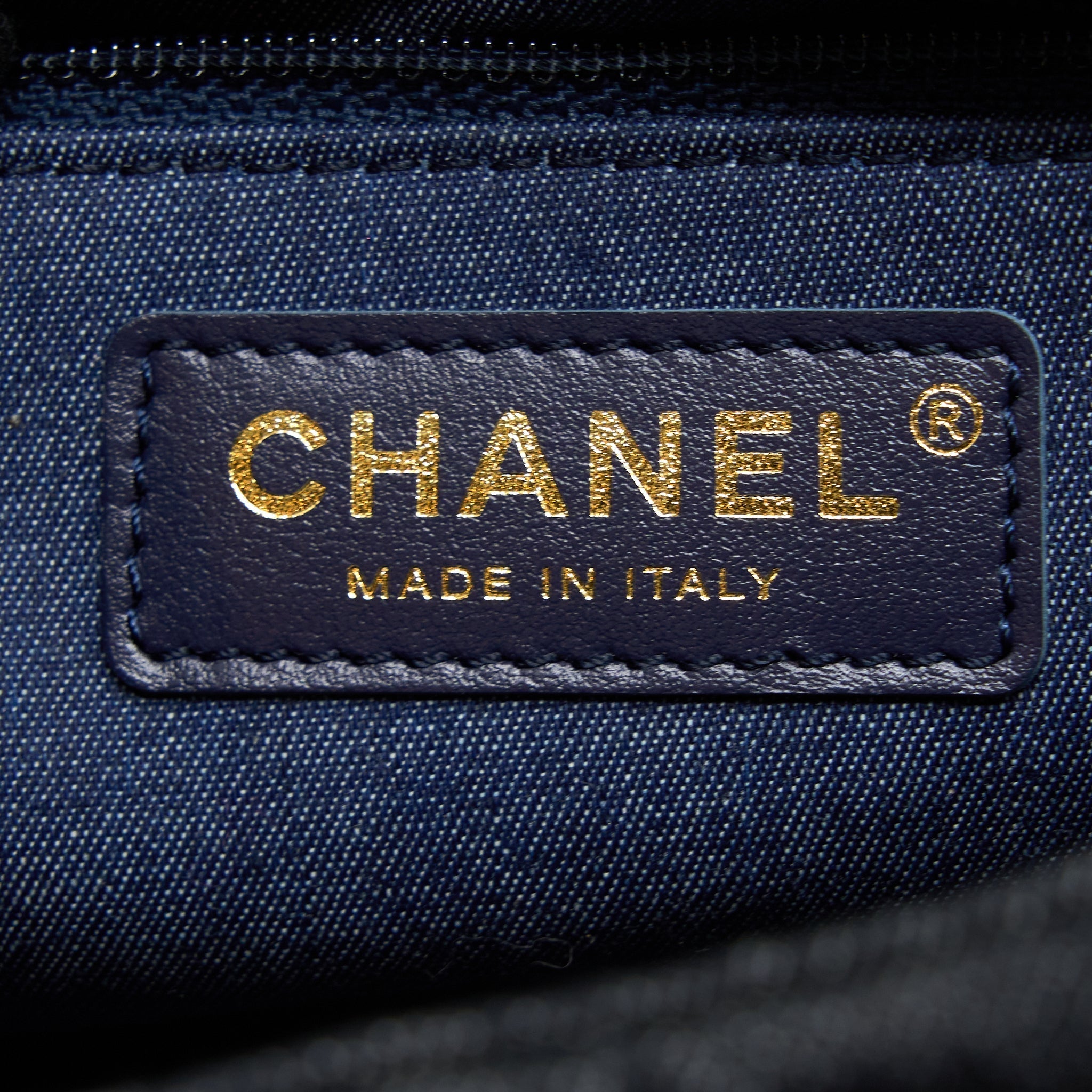 Chanel Chunky Chain Flap Bag Denim Black Brushed  (Microchip)