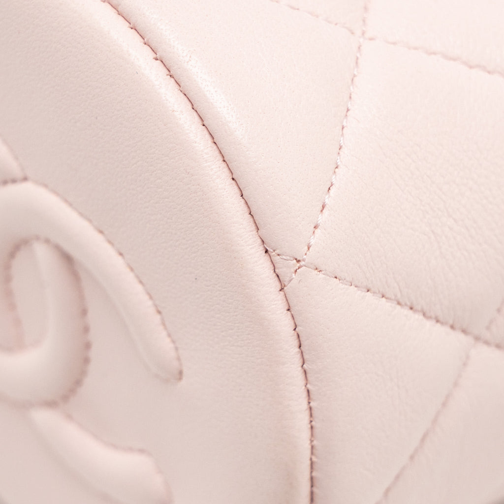 Chanel Mini Drawstring Bucket Bag Lambskin Pink L