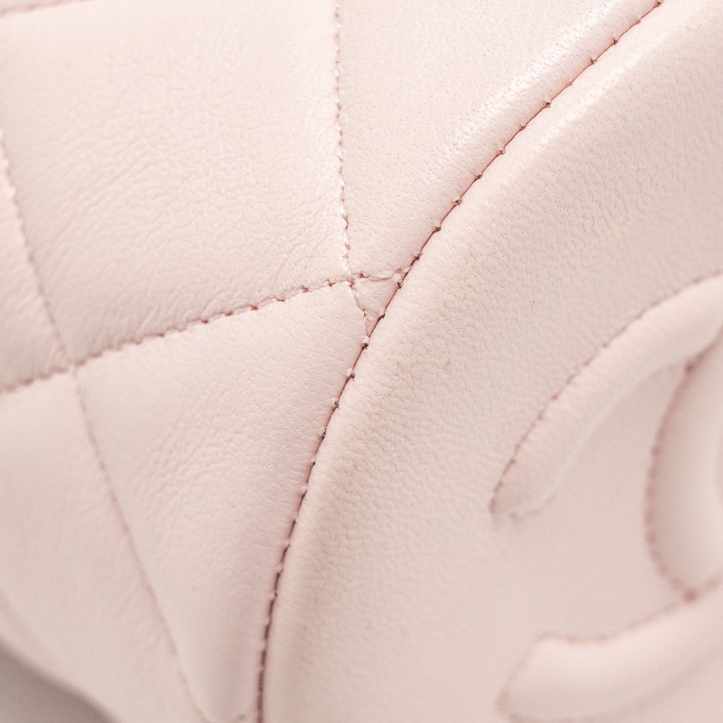 Chanel Mini Drawstring Bucket Bag Lambskin Pink L