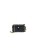 Chanel 22B Pearl Crush Long Vanity with Chain Lambskin Black  (Microchip)