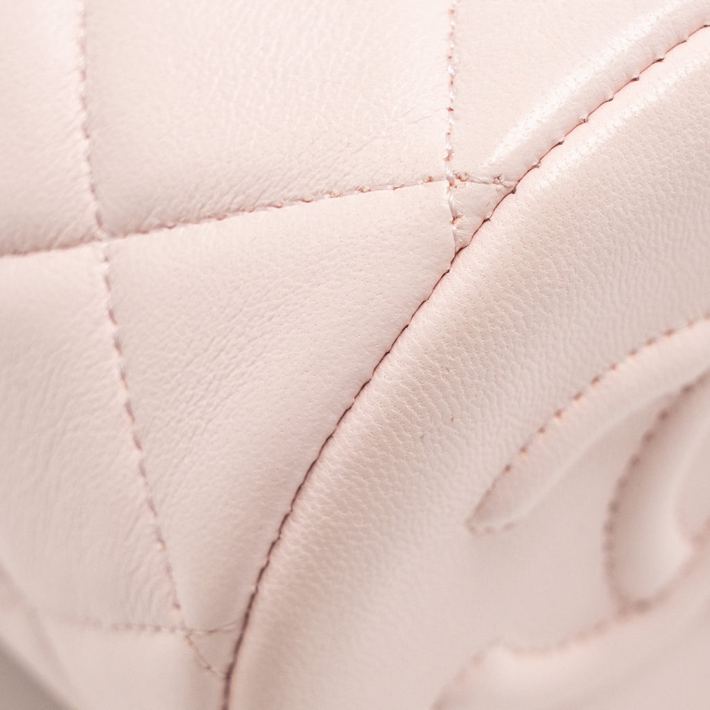 Chanel Mini Drawstring Bucket Bag Lambskin Pink L