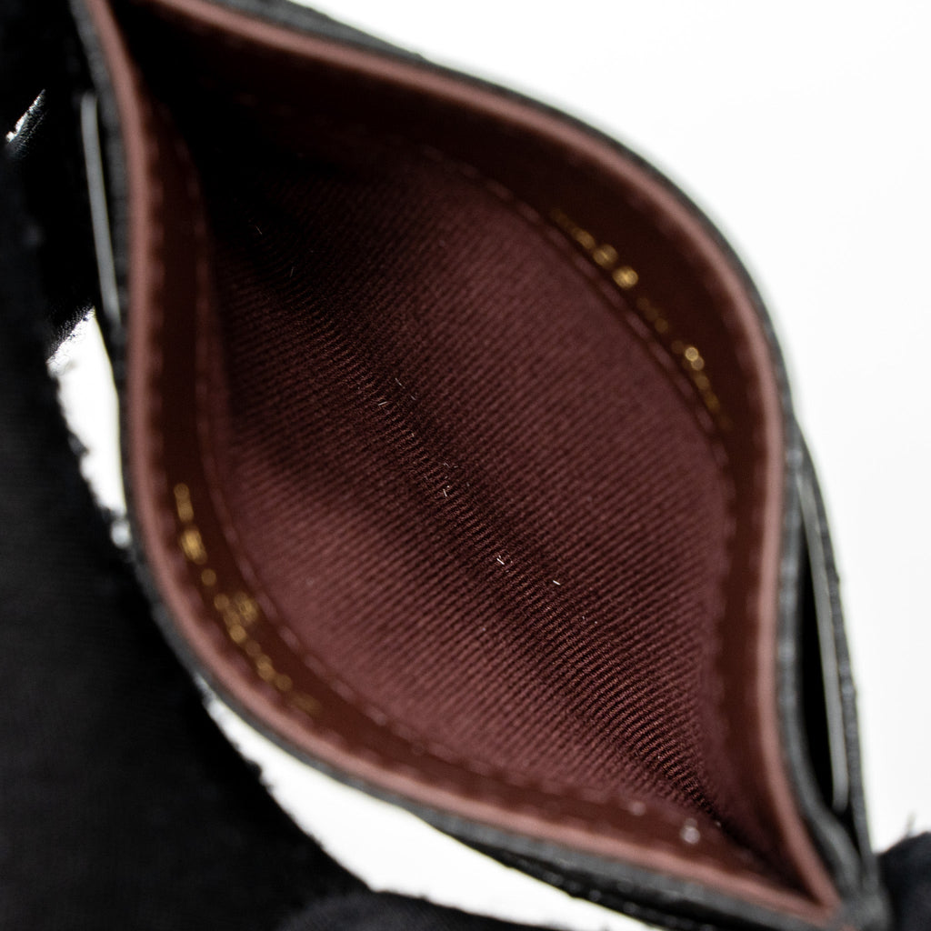 Chanel Classic Card Holder Caviar Black  (Microchip)
