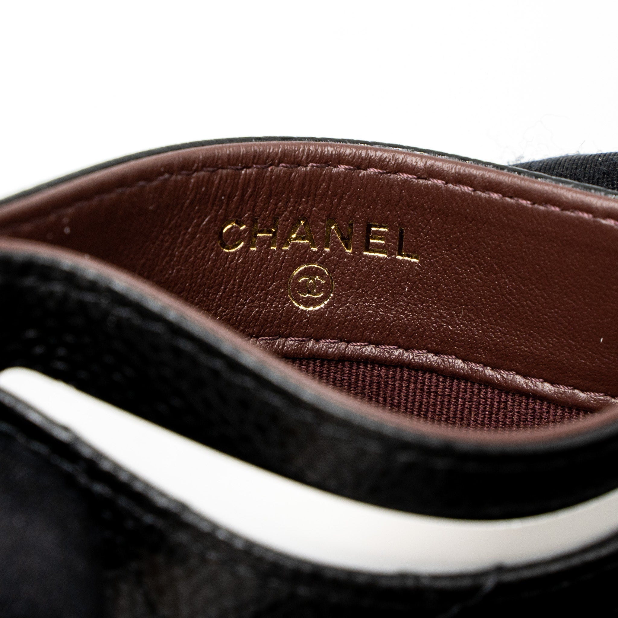 Chanel Classic Card Holder Caviar Black  (Microchip)