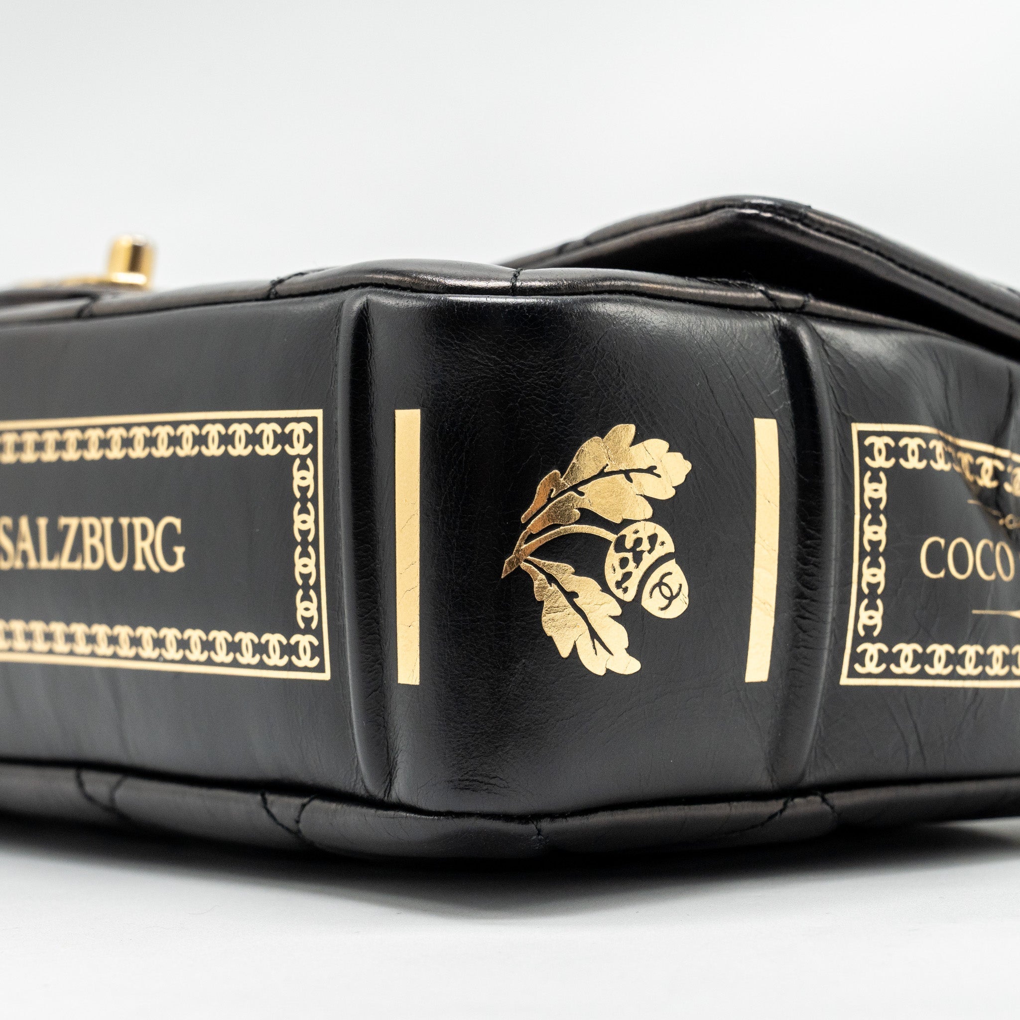 Chanel Limited Edition Quilted Flap Bag Shiny Calfskin Black