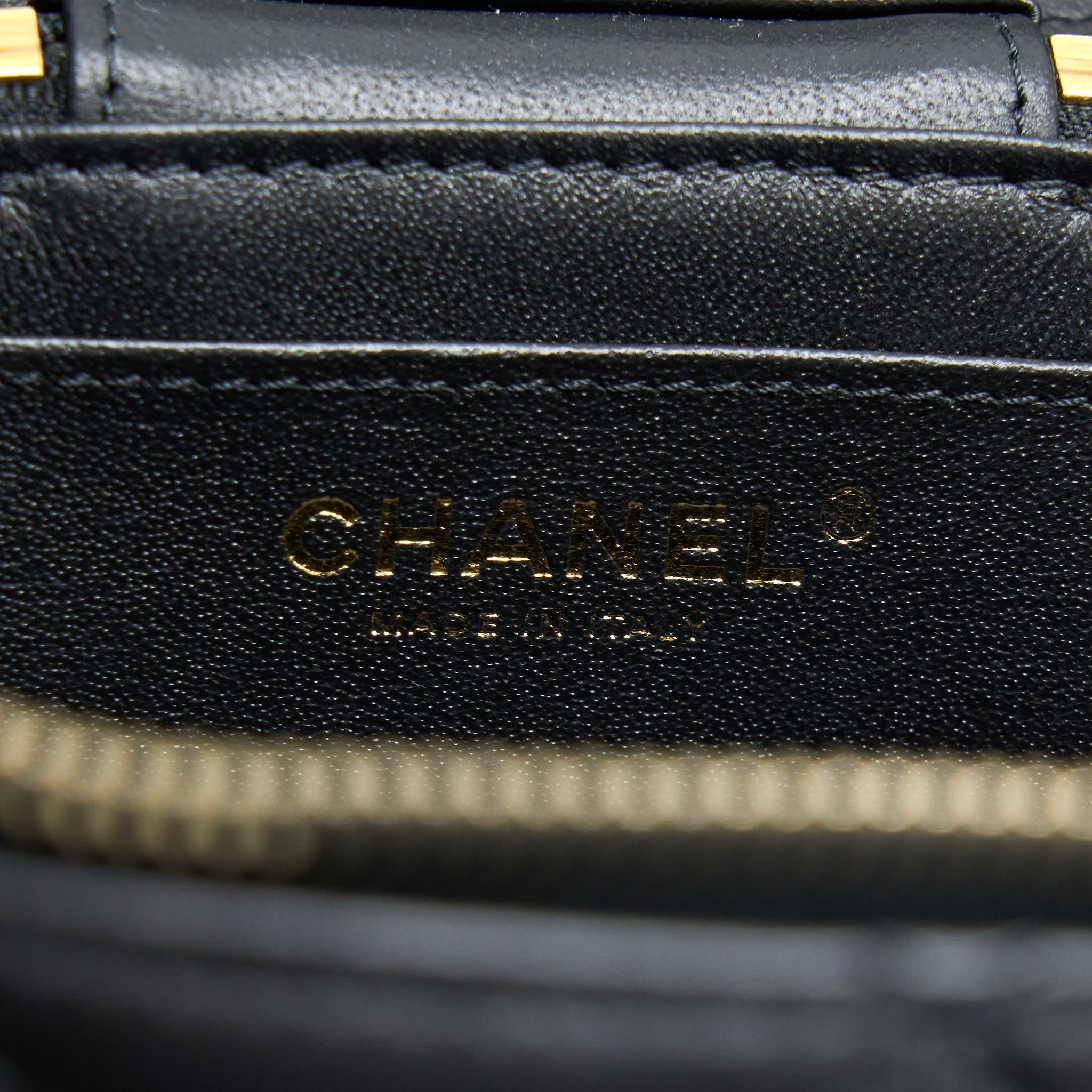 Chanel Trendy Vanity Case Lambskin Black L (Microchip)
