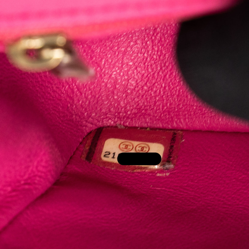 Chanel Mini Rectangular Flap Bag Lambskin Pink L