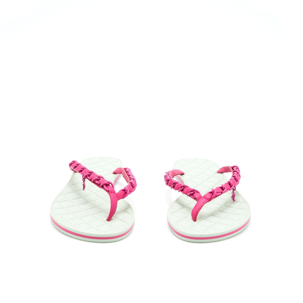 Chanel Size 38.5 Sandals Mint Green/ Pink
