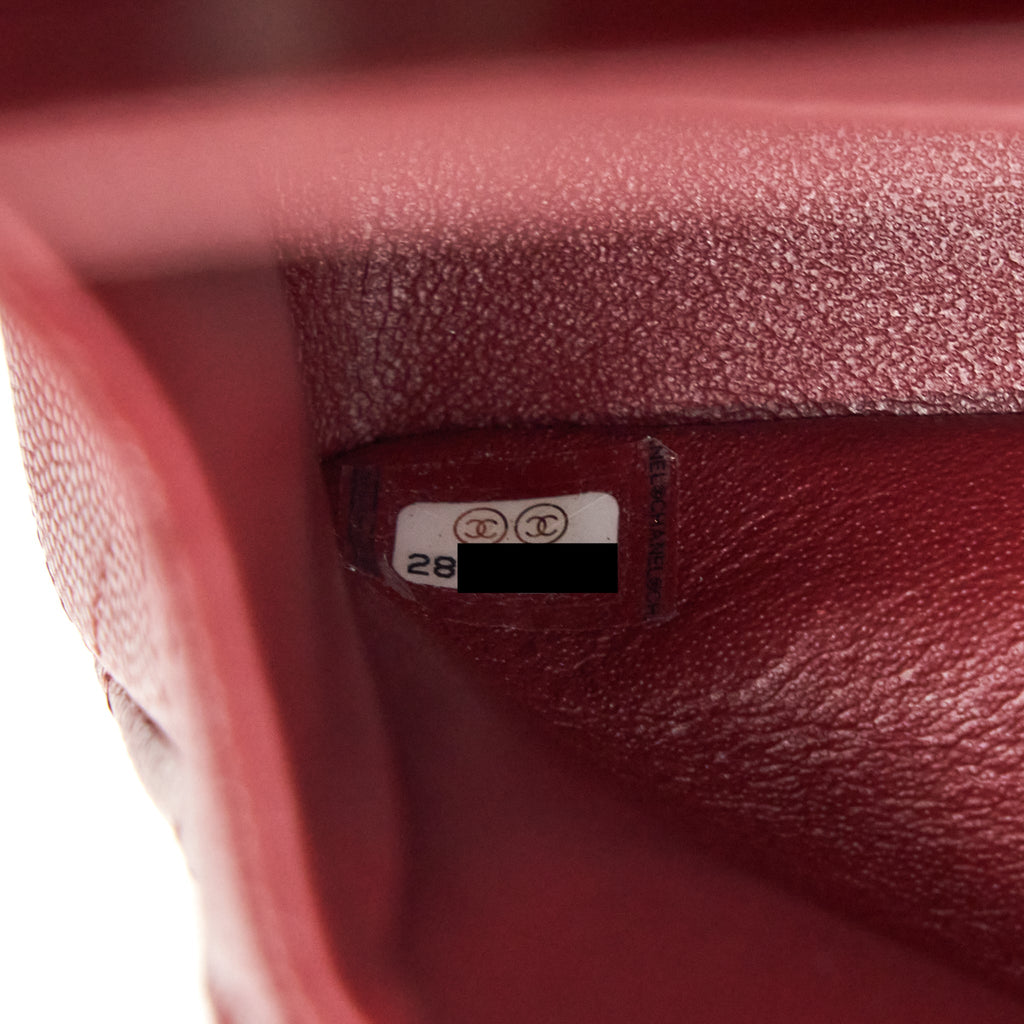Chanel Medium Classic Double Flap Bag Caviar Dark Red L