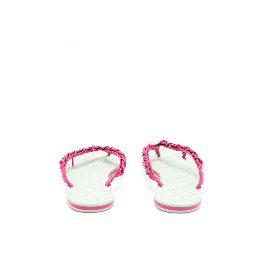 Chanel Size 38.5 Sandals Mint Green/ Pink