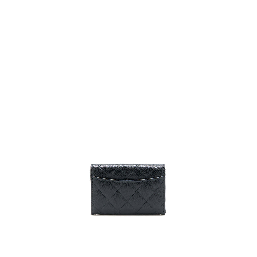 Chanel Classic Flap Cardholder Caviar Black (Microchip)
