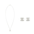 Chanel CC Logo Necklace/Earrings (Sell In A Set)