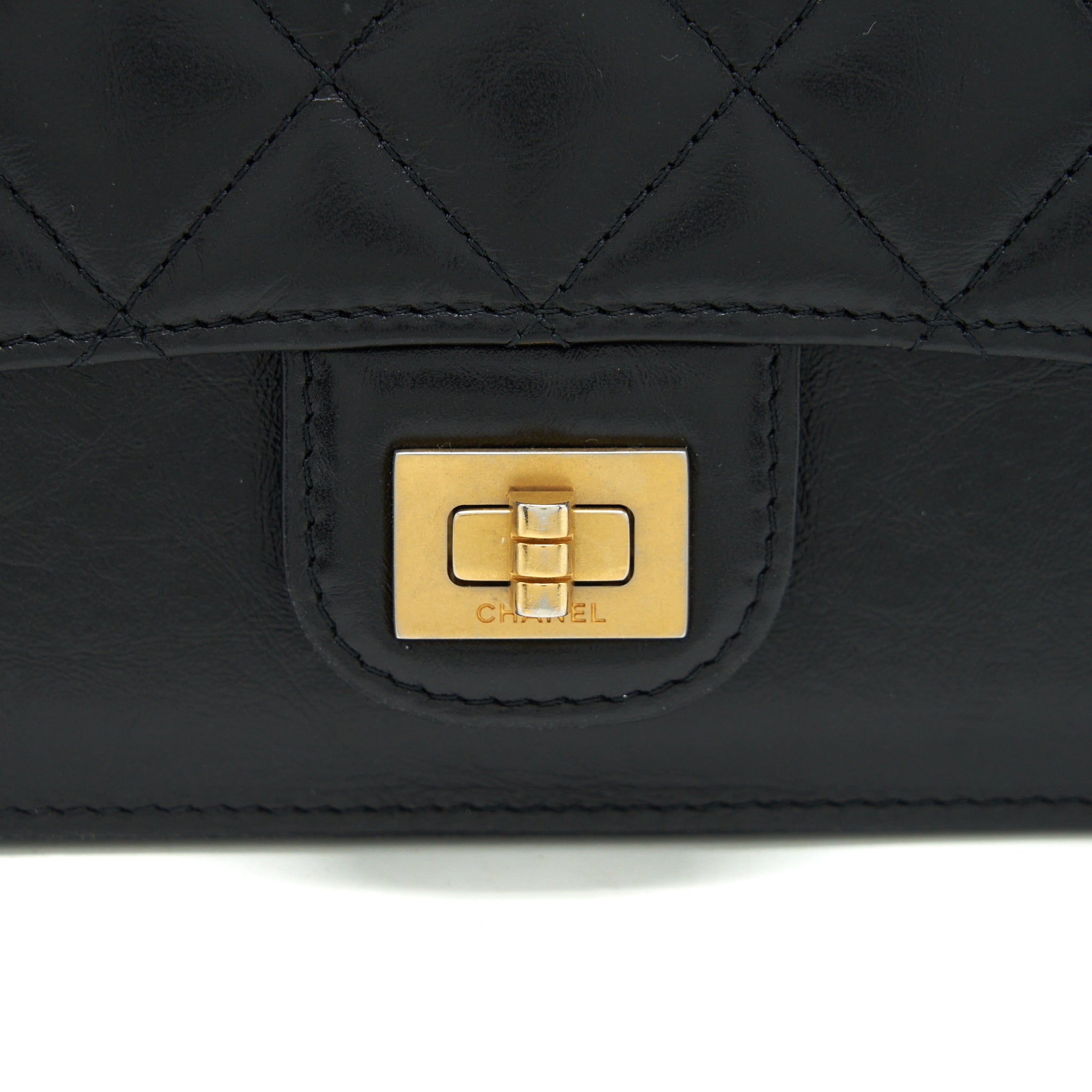 Chanel Reissue Zippy Pouch Quilted Calfskin Black Ruthenium