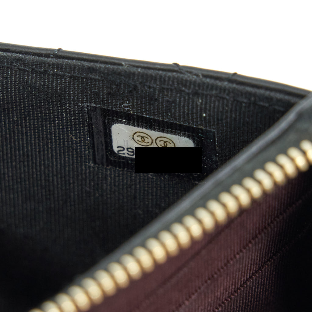 Chanel Reissue Zippy Pouch Quilted Calfskin Black Ruthenium