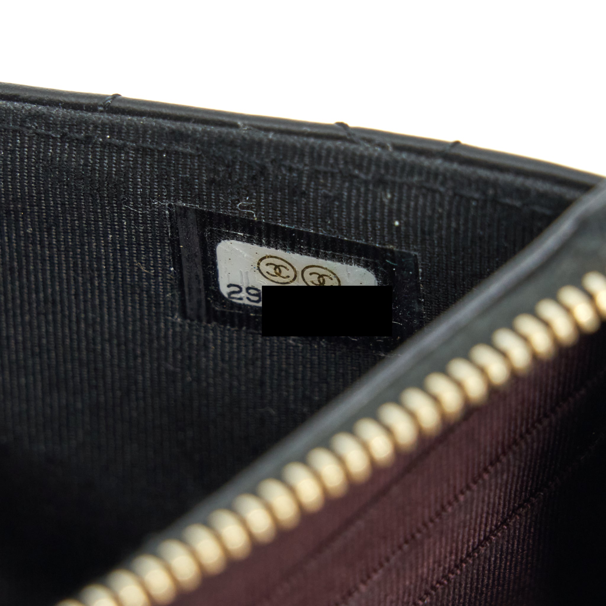 Chanel Reissue Zippy Pouch Quilted Calfskin Black Ruthenium