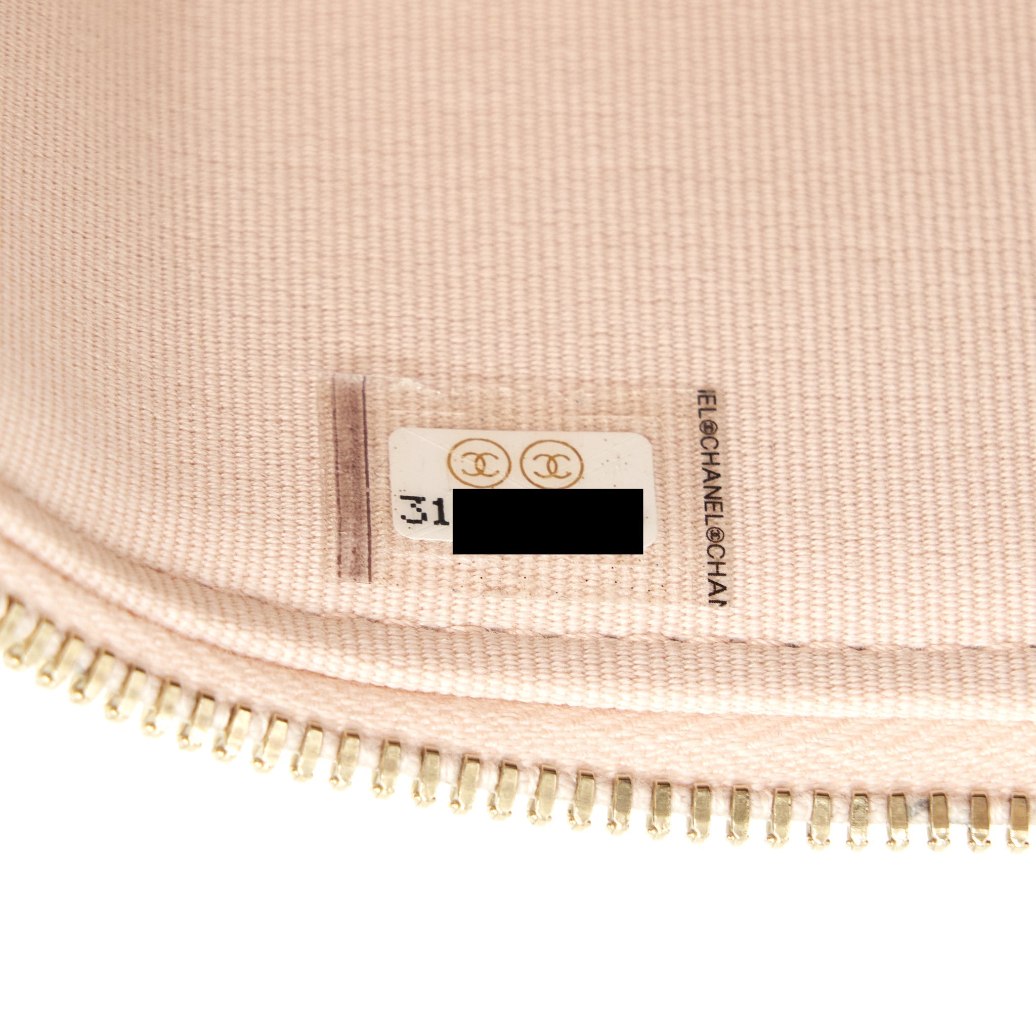 Chanel Long Vanity Case Caviar Nude Pink L