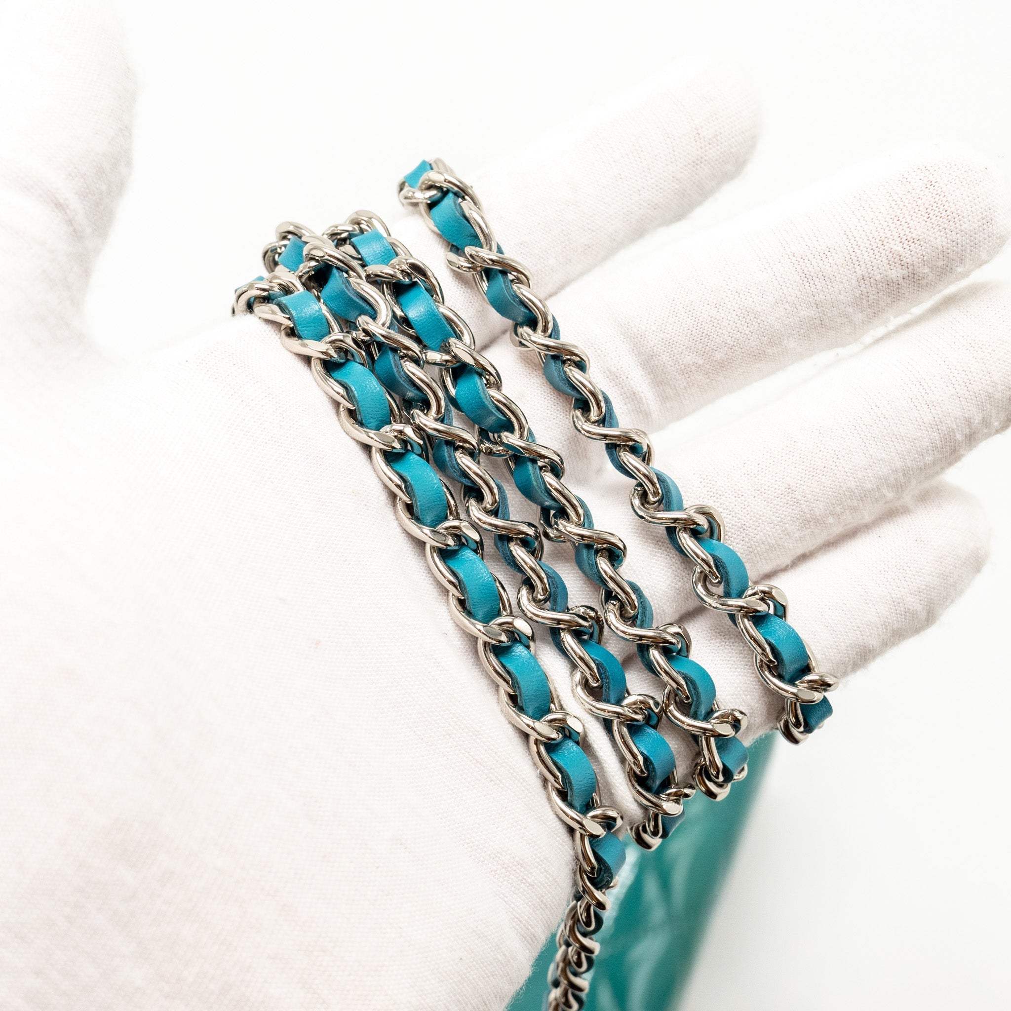 Chanel Boy Wallet on Chain Patent Green