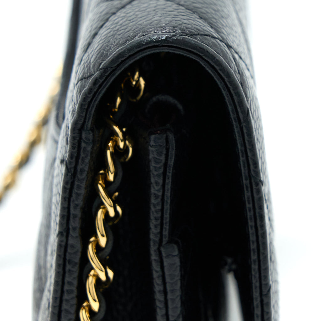 Chanel Classic Wallet On Chain Caviar Black