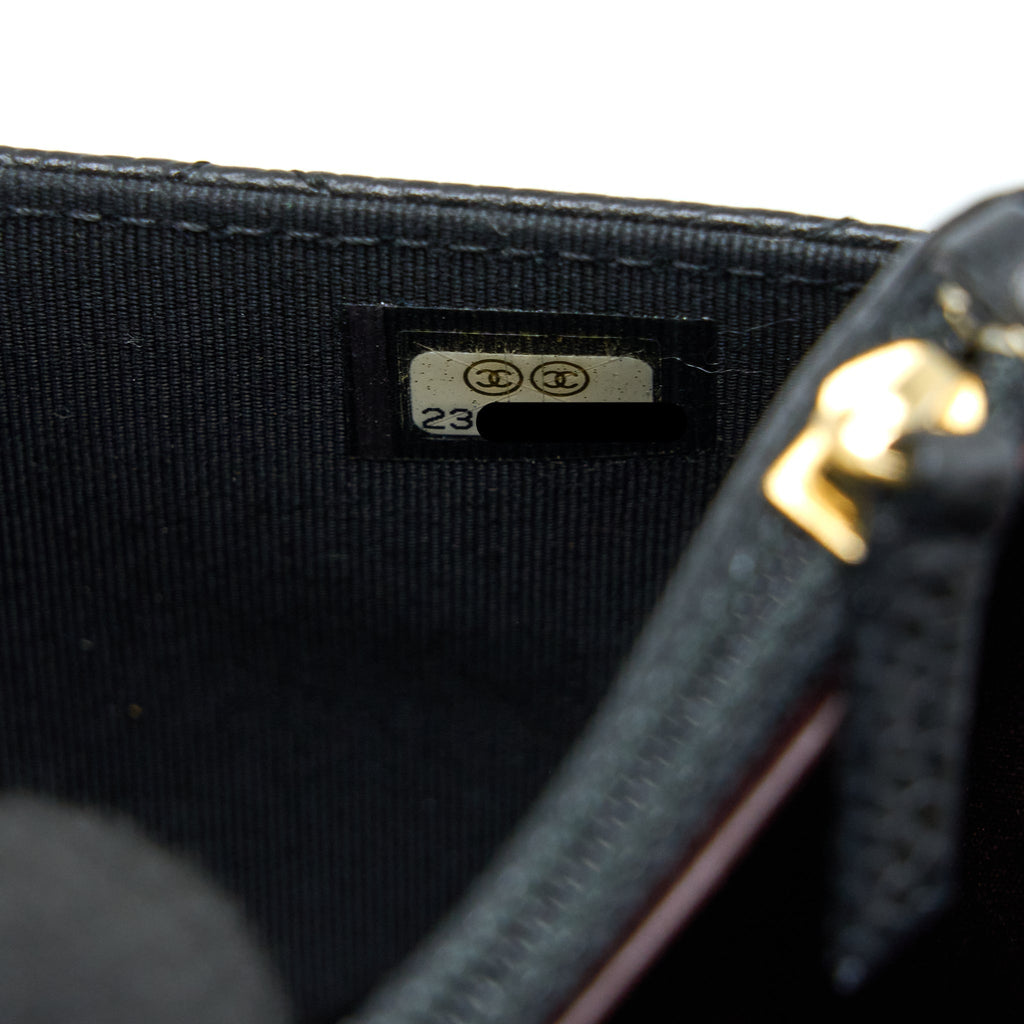 Chanel Classic Wallet On Chain Caviar Black