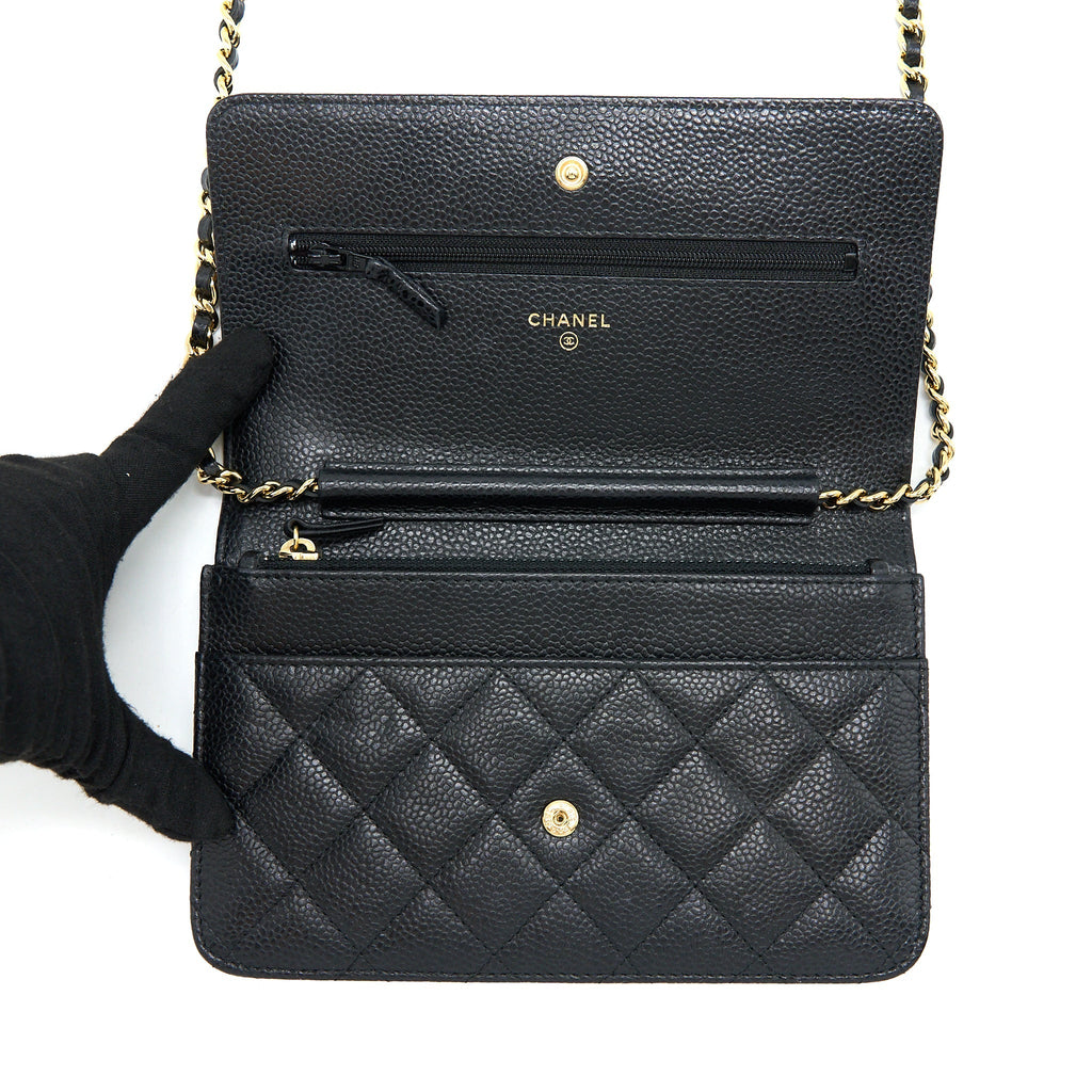 Chanel Classic Wallet On Chain Caviar Black