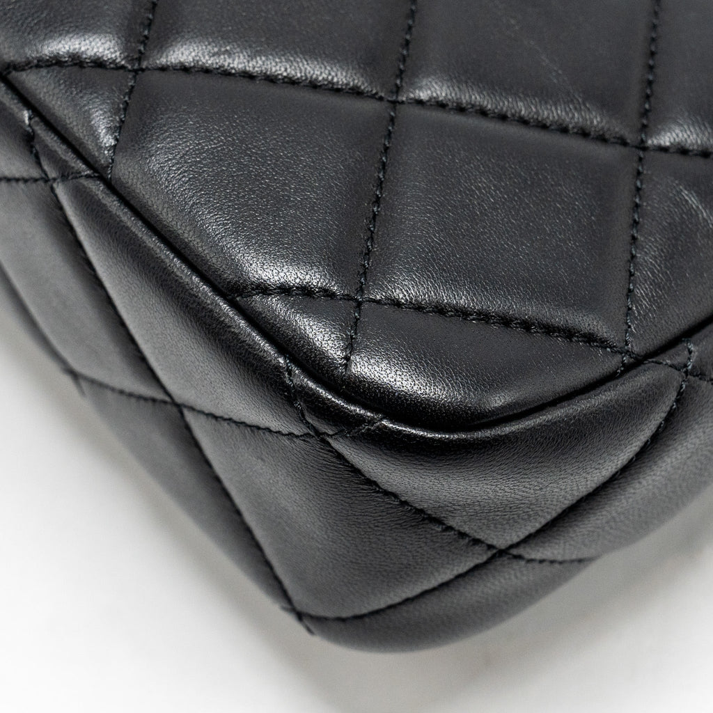 Chanel My Perfect Mini Flap Bag with Pearl Chain Lambskin Black  (Microchip)