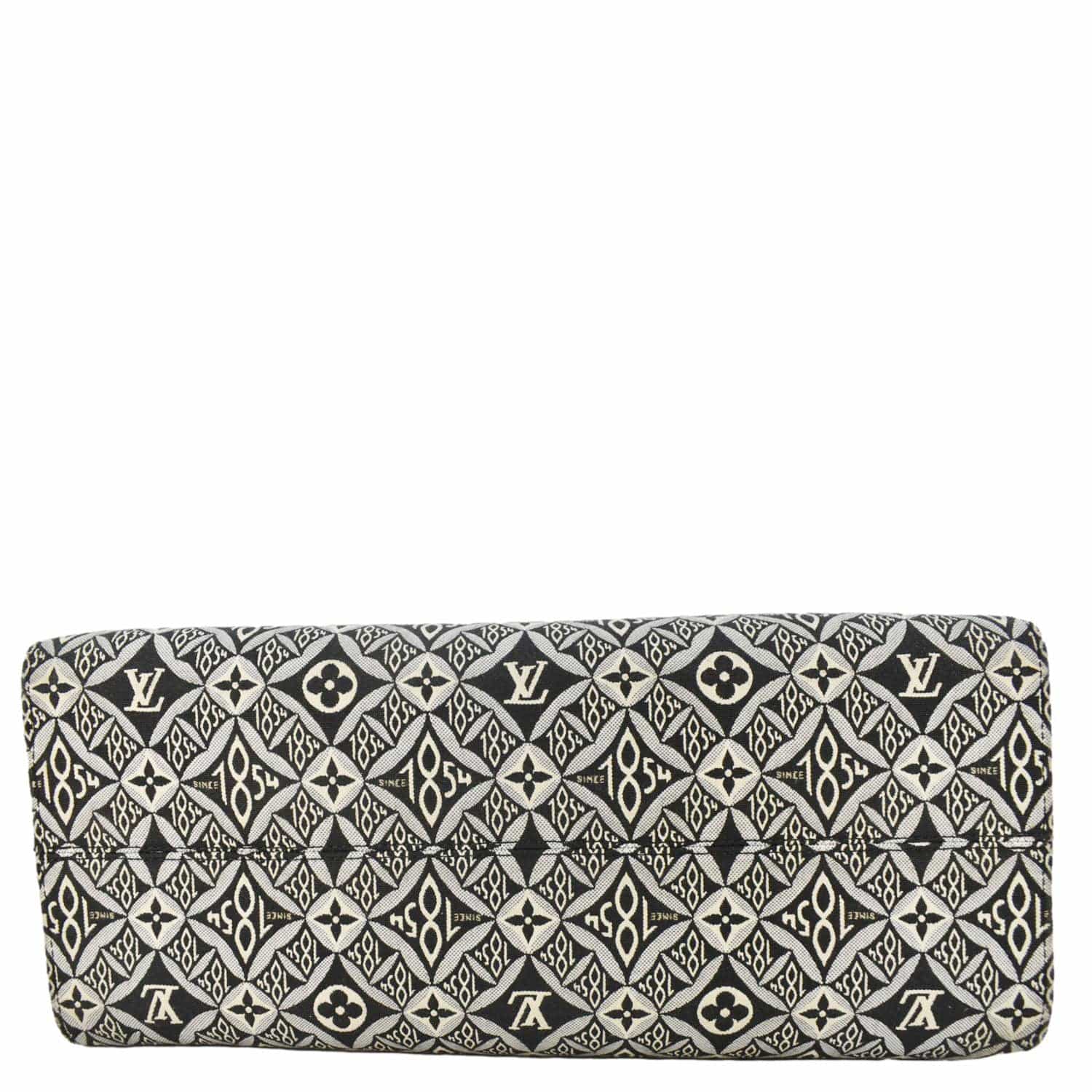 LOUIS VUITTON Onthego GM 1854 Jacquard Tote Bag Grey