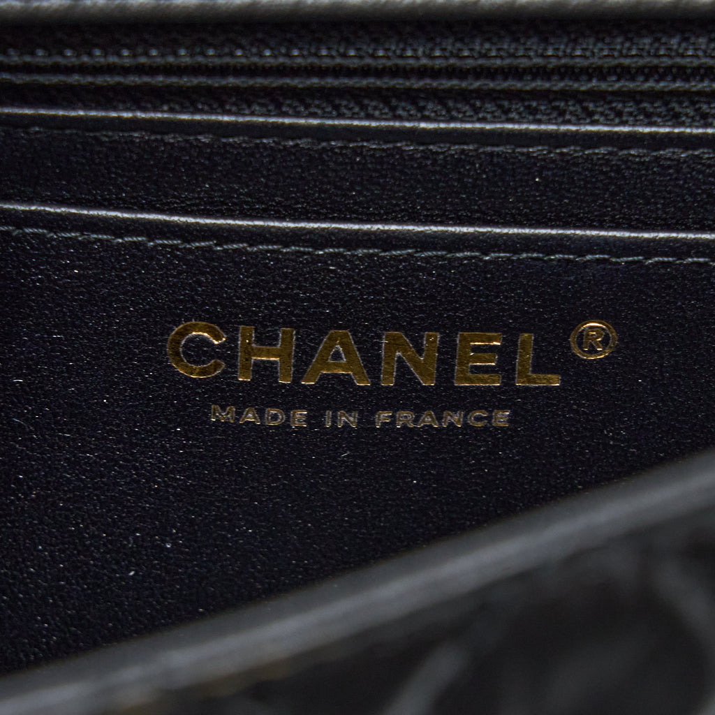 Chanel Mini 2.55 Reissue Flap Bag Aged Calfskin Black Brushed  (Microchip)