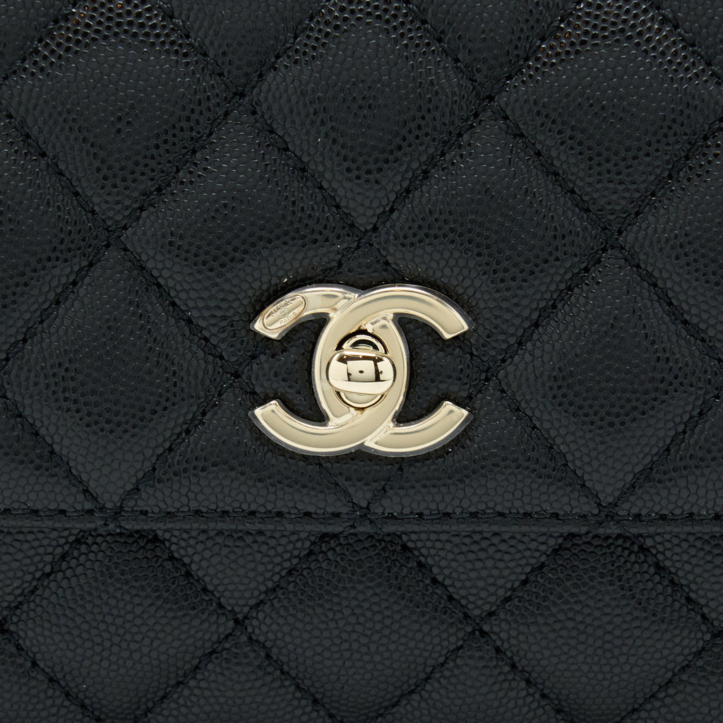 Chanel Small Coco Handle Caviar Black L (Microchip)