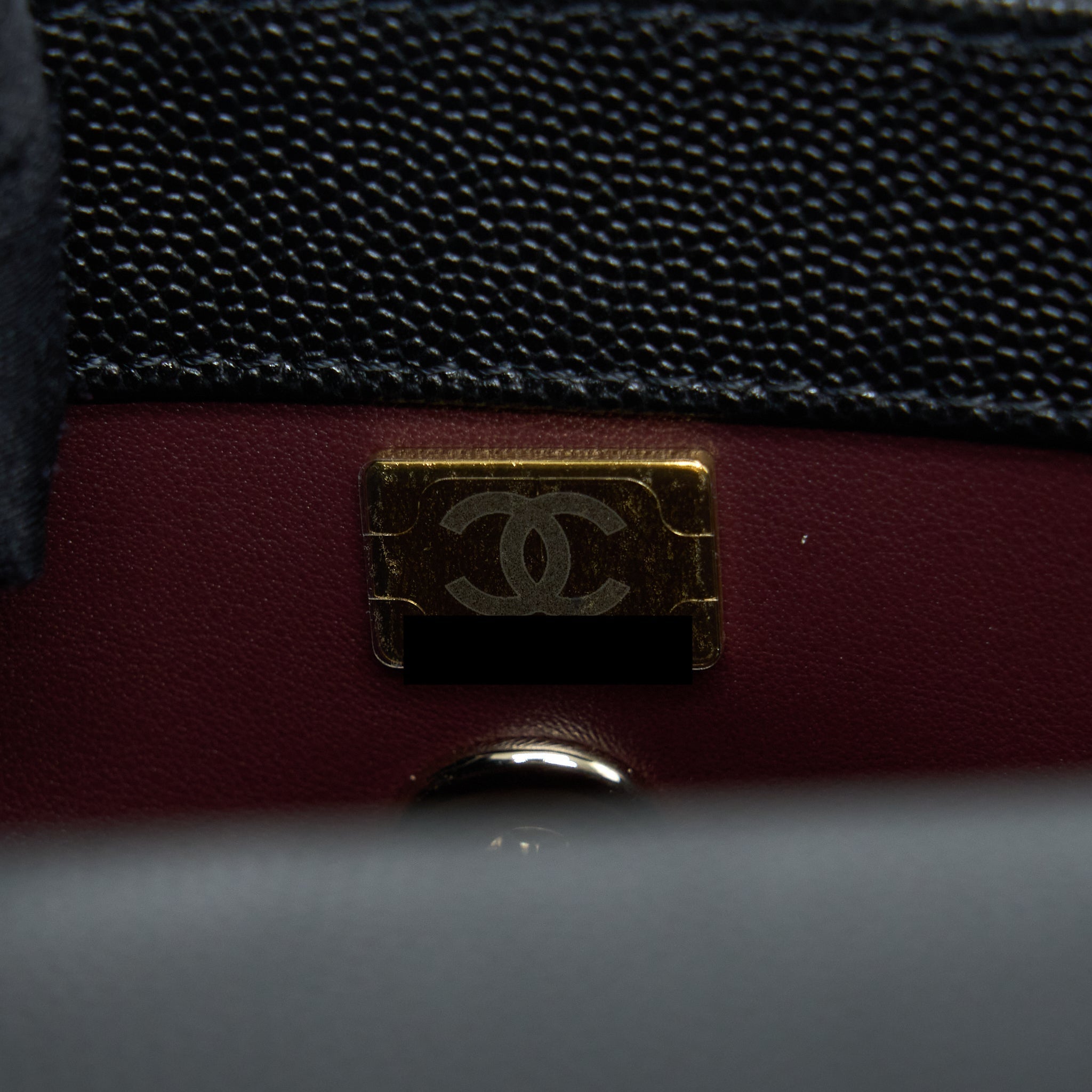 Chanel Small Coco Handle Caviar Black L (Microchip)