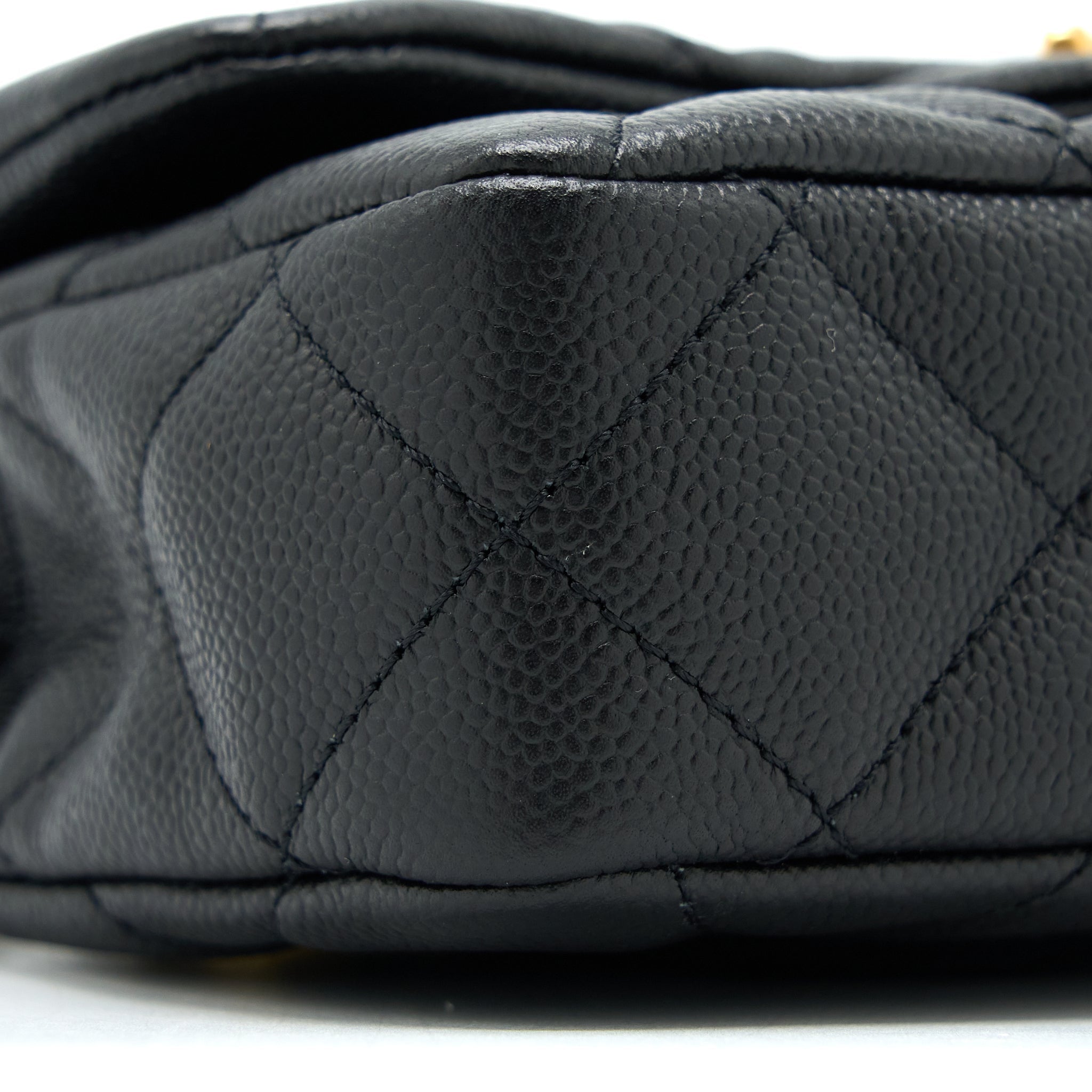 Chanel 23P Mini Coco Love Flap Bag Caviar Black  (Microchip)