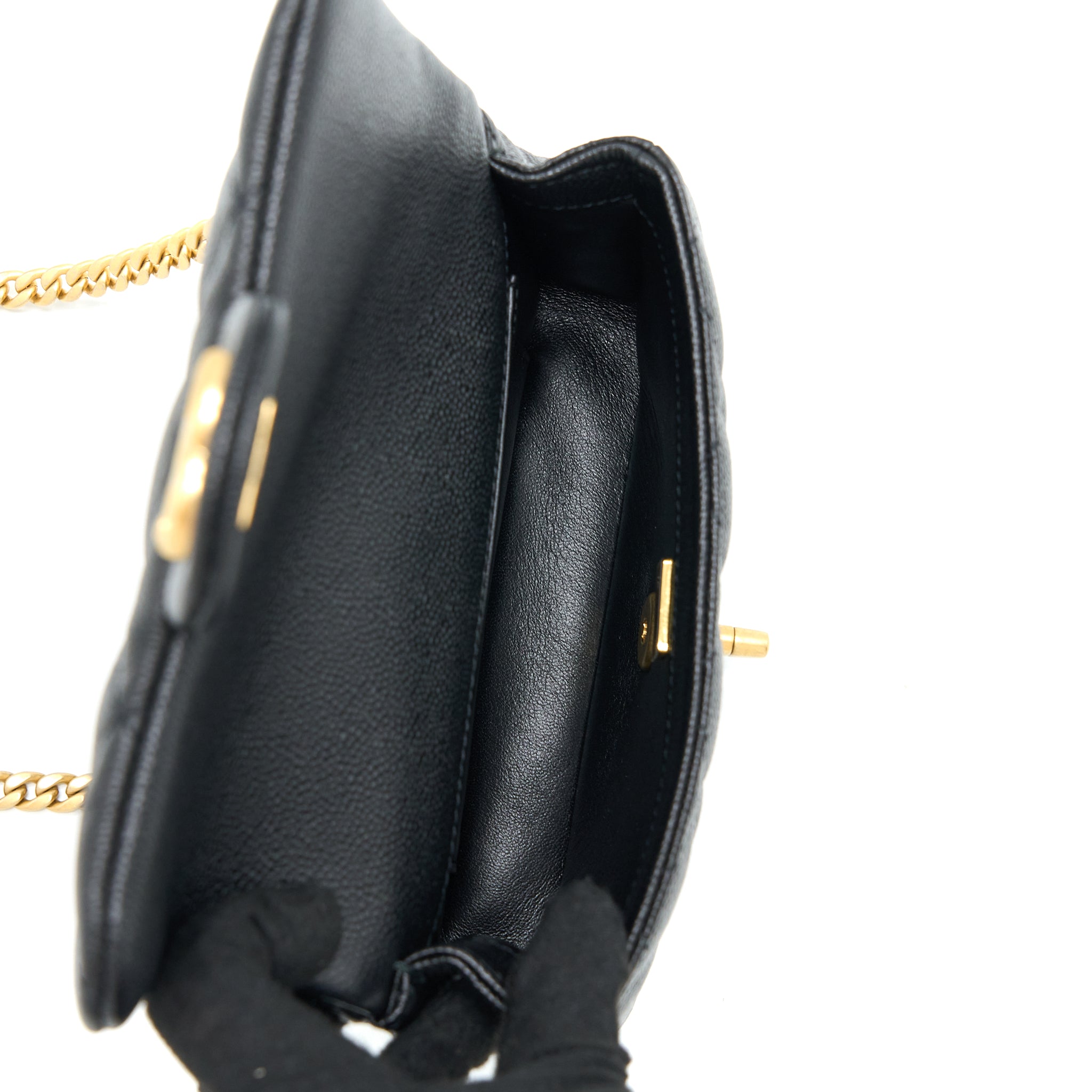 Chanel 23P Mini Coco Love Flap Bag Caviar Black  (Microchip)