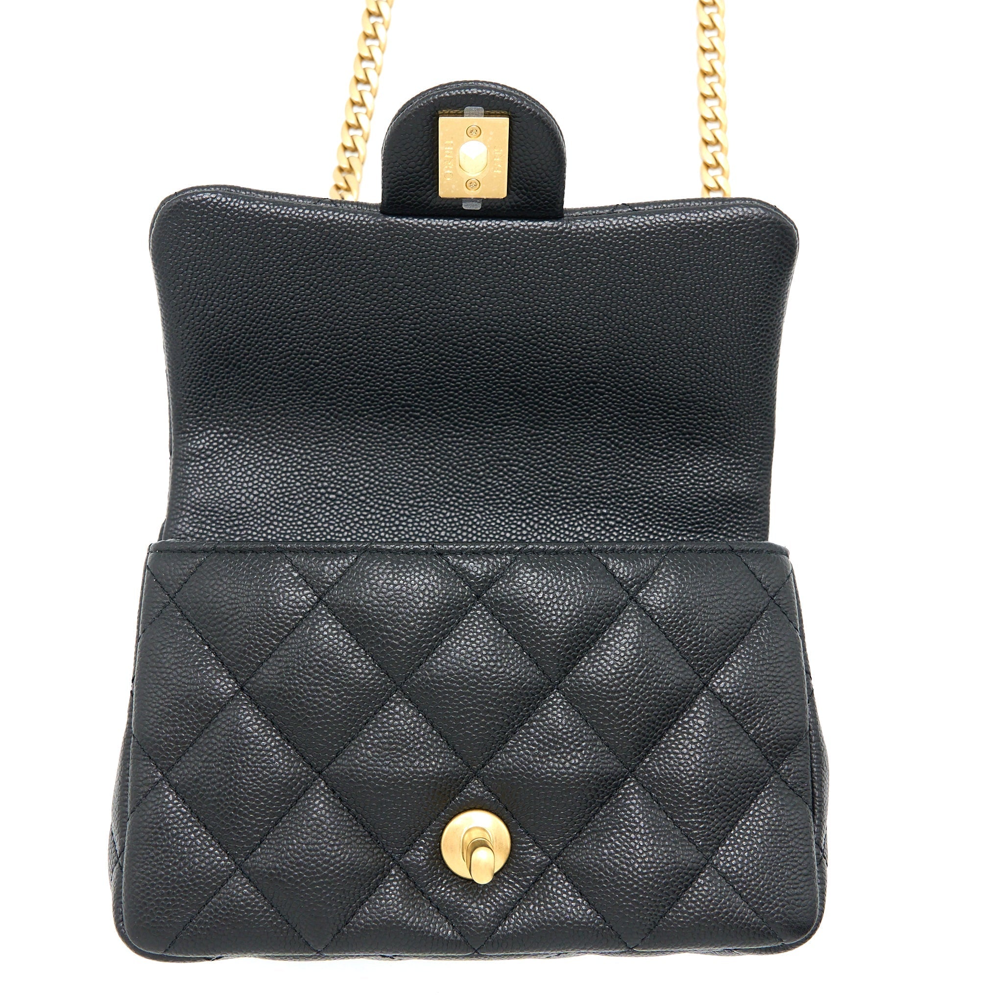 Chanel 23P Mini Coco Love Flap Bag Caviar Black  (Microchip)