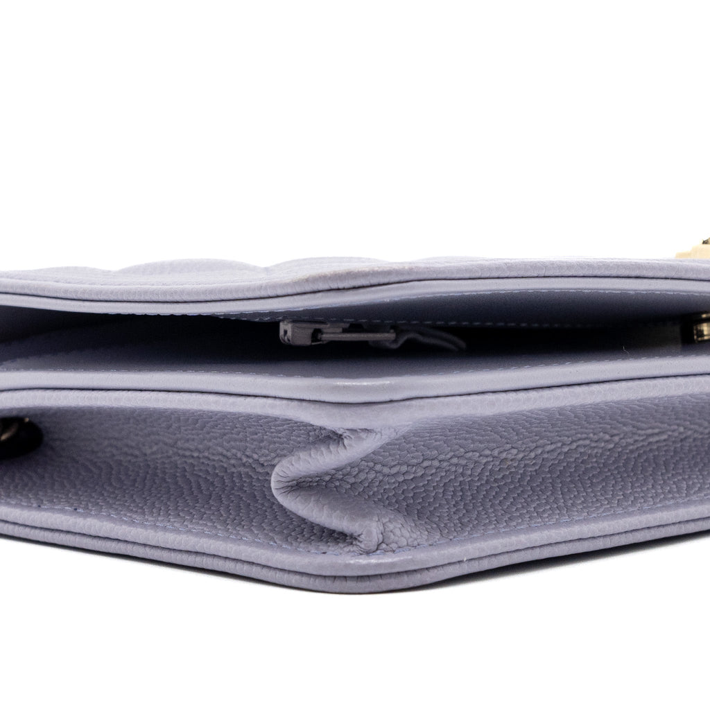 Chanel boy wallet on chain caviar lialic / light purple L (microchip)