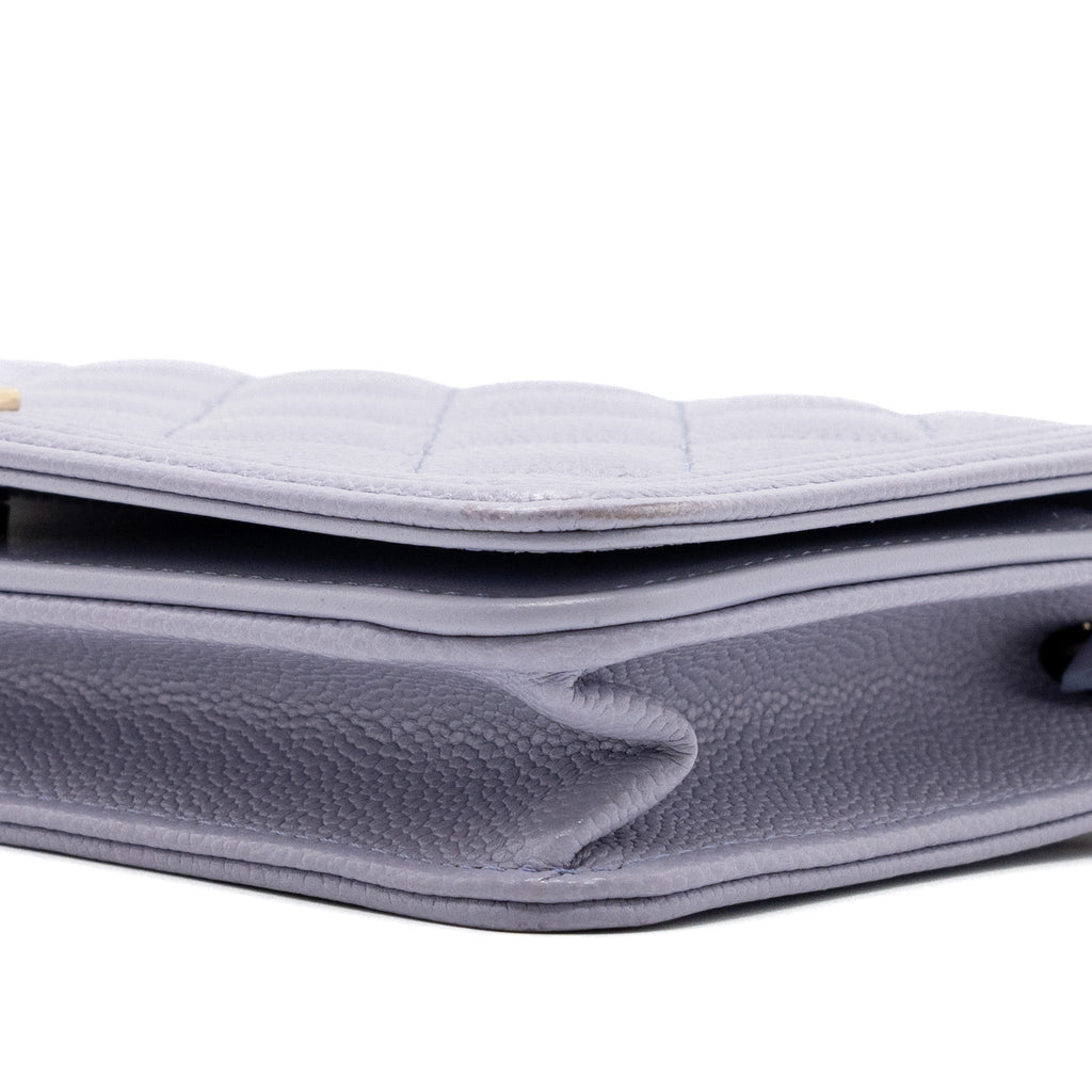 Chanel boy wallet on chain caviar lialic / light purple L (microchip)