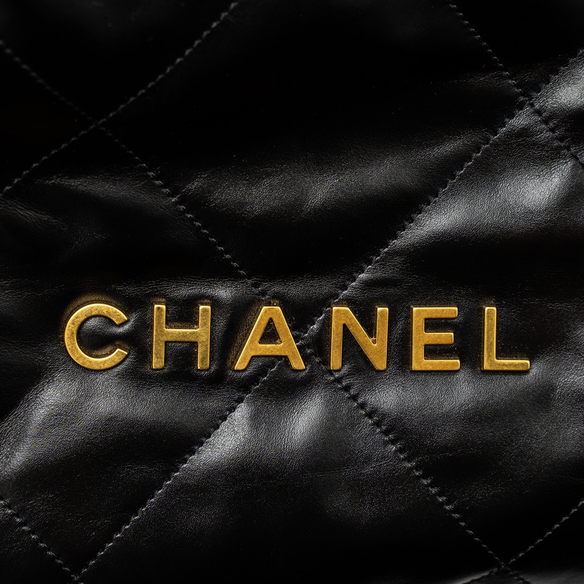 Chanel Small 22 Bag Shiny Calfskin Black  (Microchip)