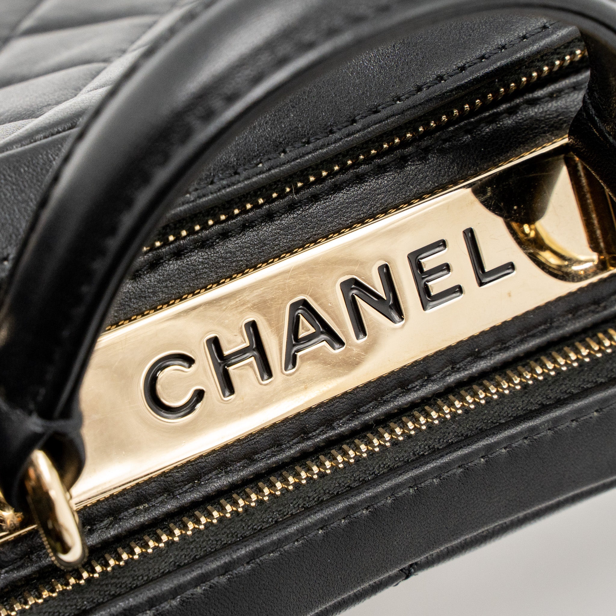 Chanel Trendy CC Top Handle Vanity Bag Lambskin Black