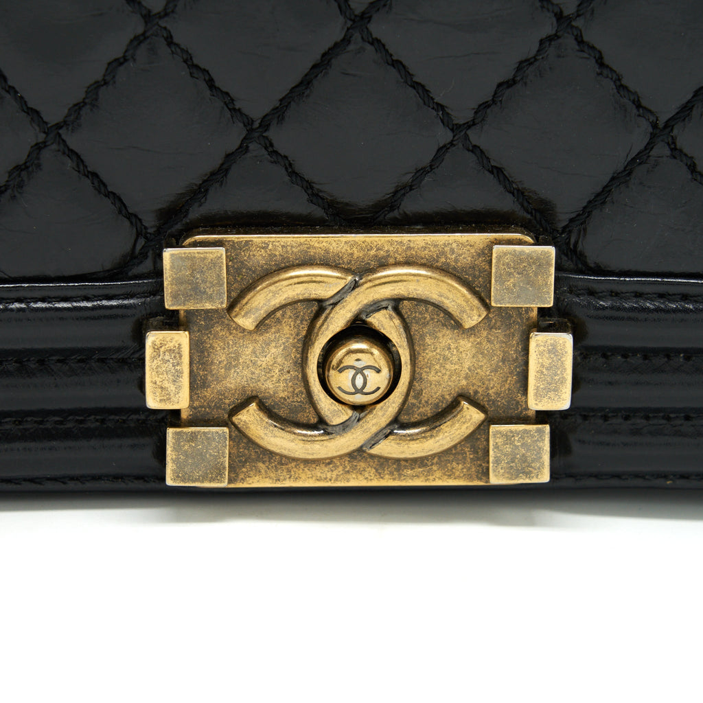 Chanel Medium Boy Bag Calfskin Black