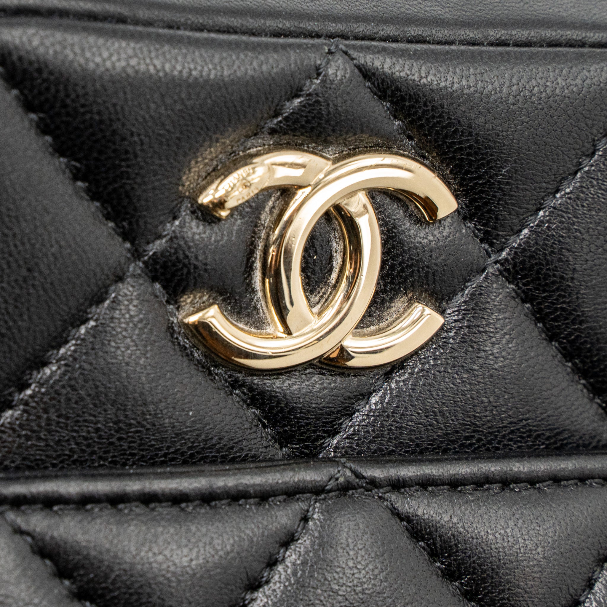Chanel Trendy CC Top Handle Vanity Bag Lambskin Black