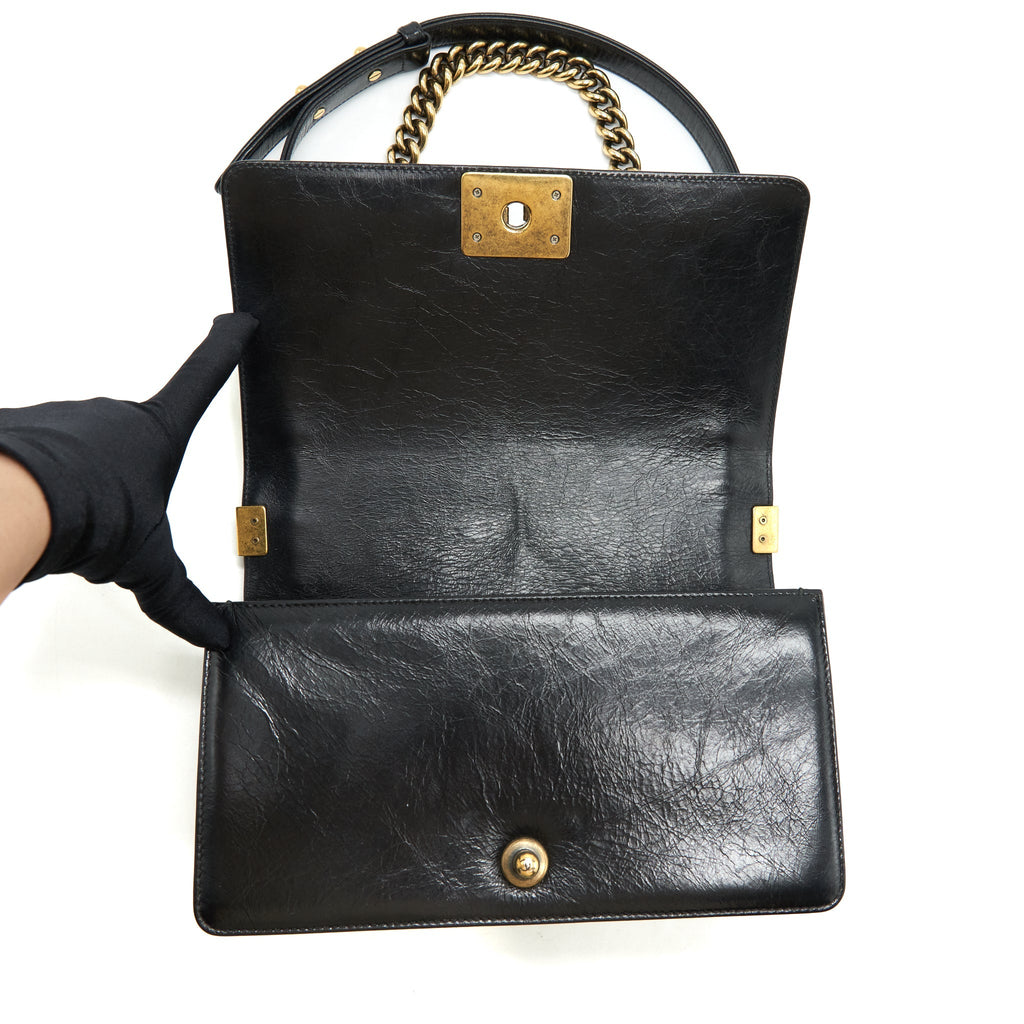 Chanel Medium Boy Bag Calfskin Black