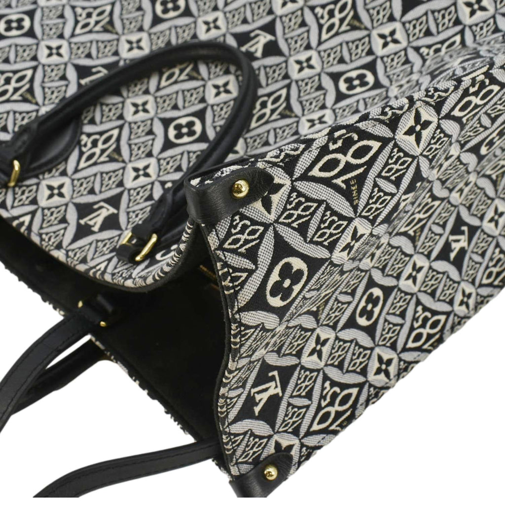 LOUIS VUITTON Onthego GM 1854 Jacquard Tote Bag Grey