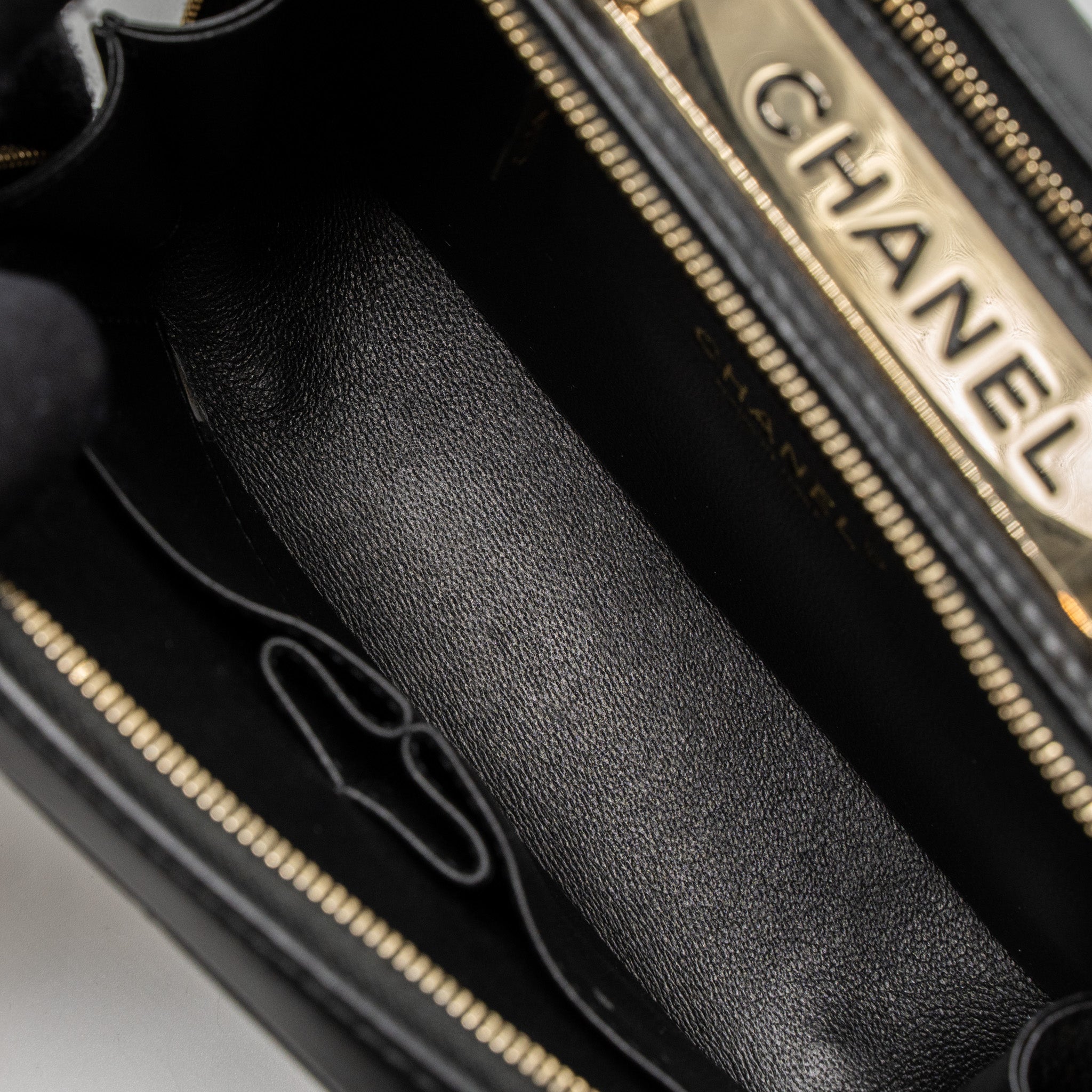 Chanel Trendy CC Top Handle Vanity Bag Lambskin Black