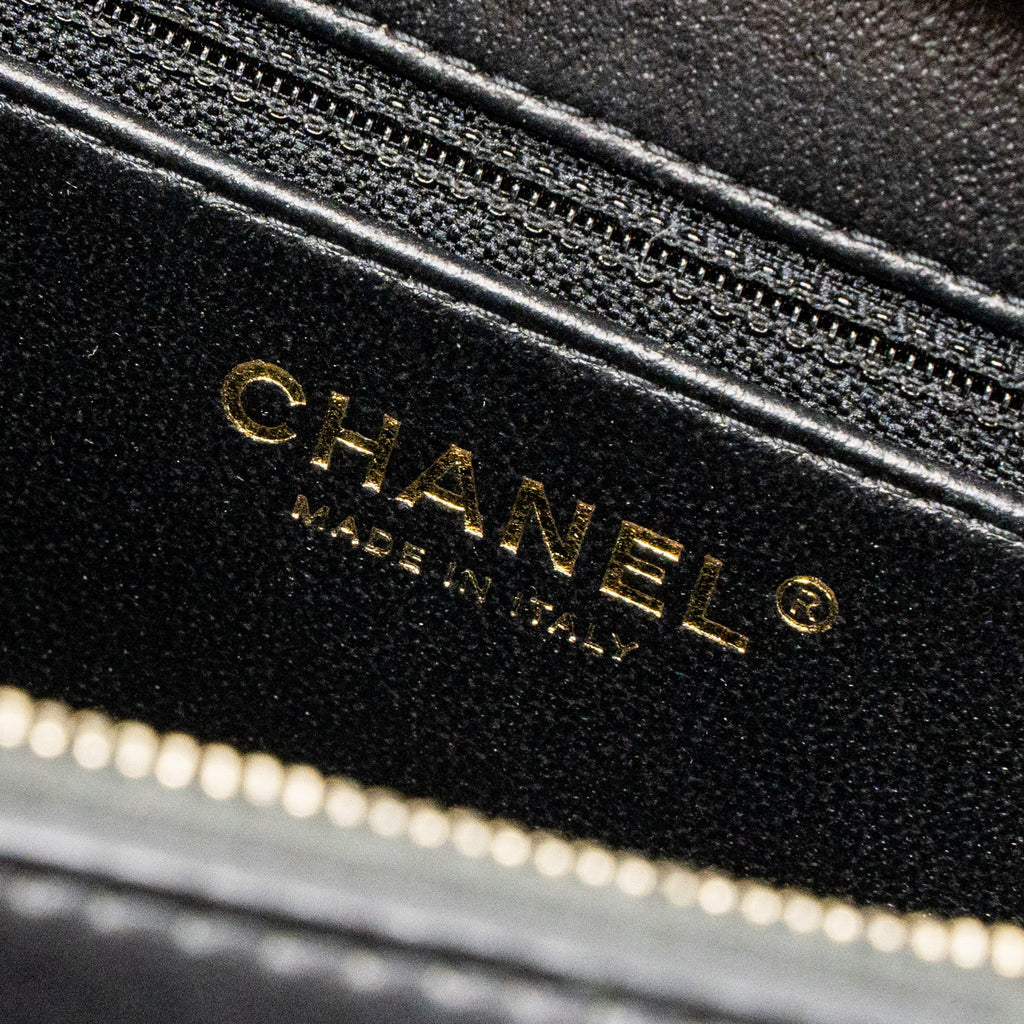 Chanel Trendy CC Top Handle Vanity Bag Lambskin Black
