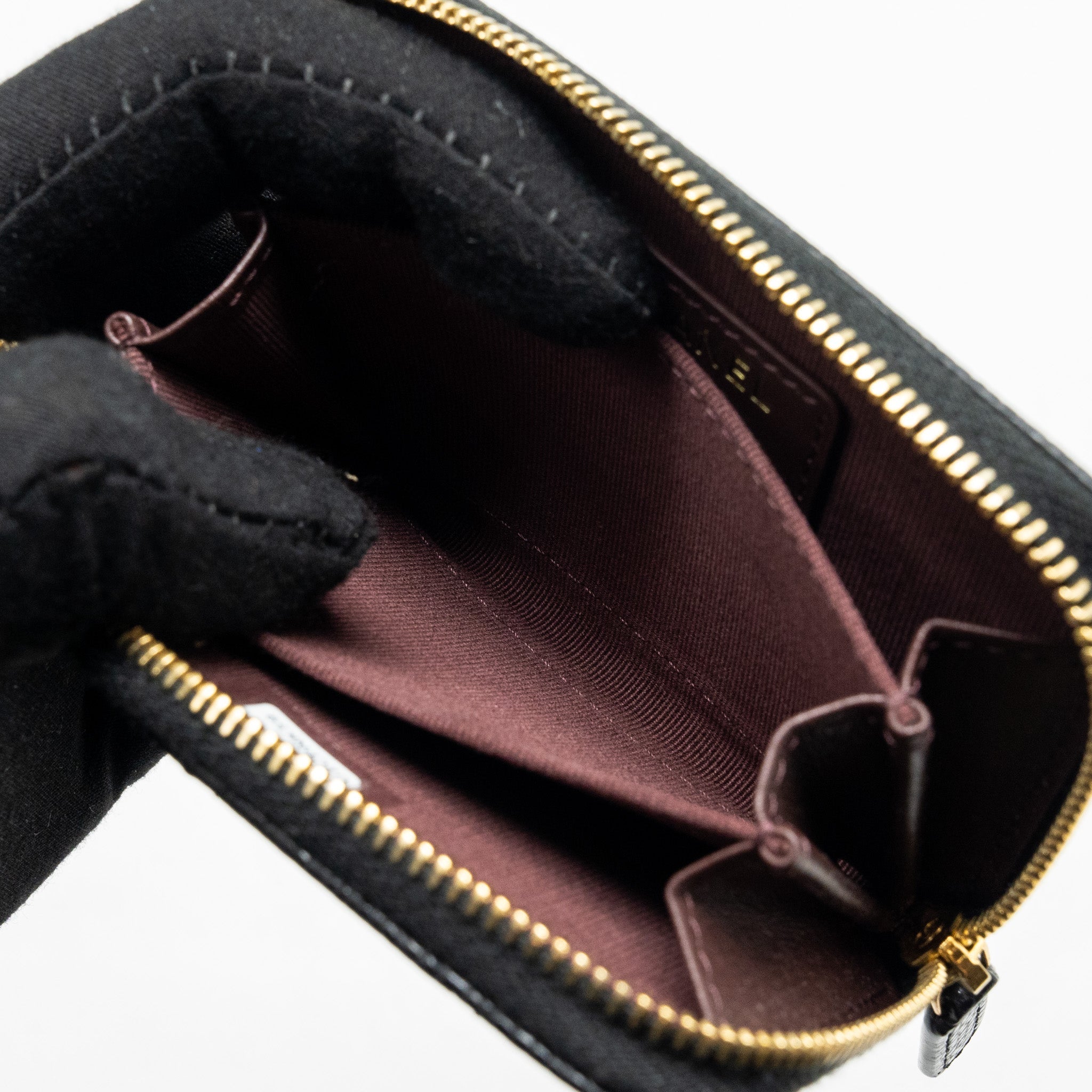 Chanel Zip Card holder caviar black  (microchip)