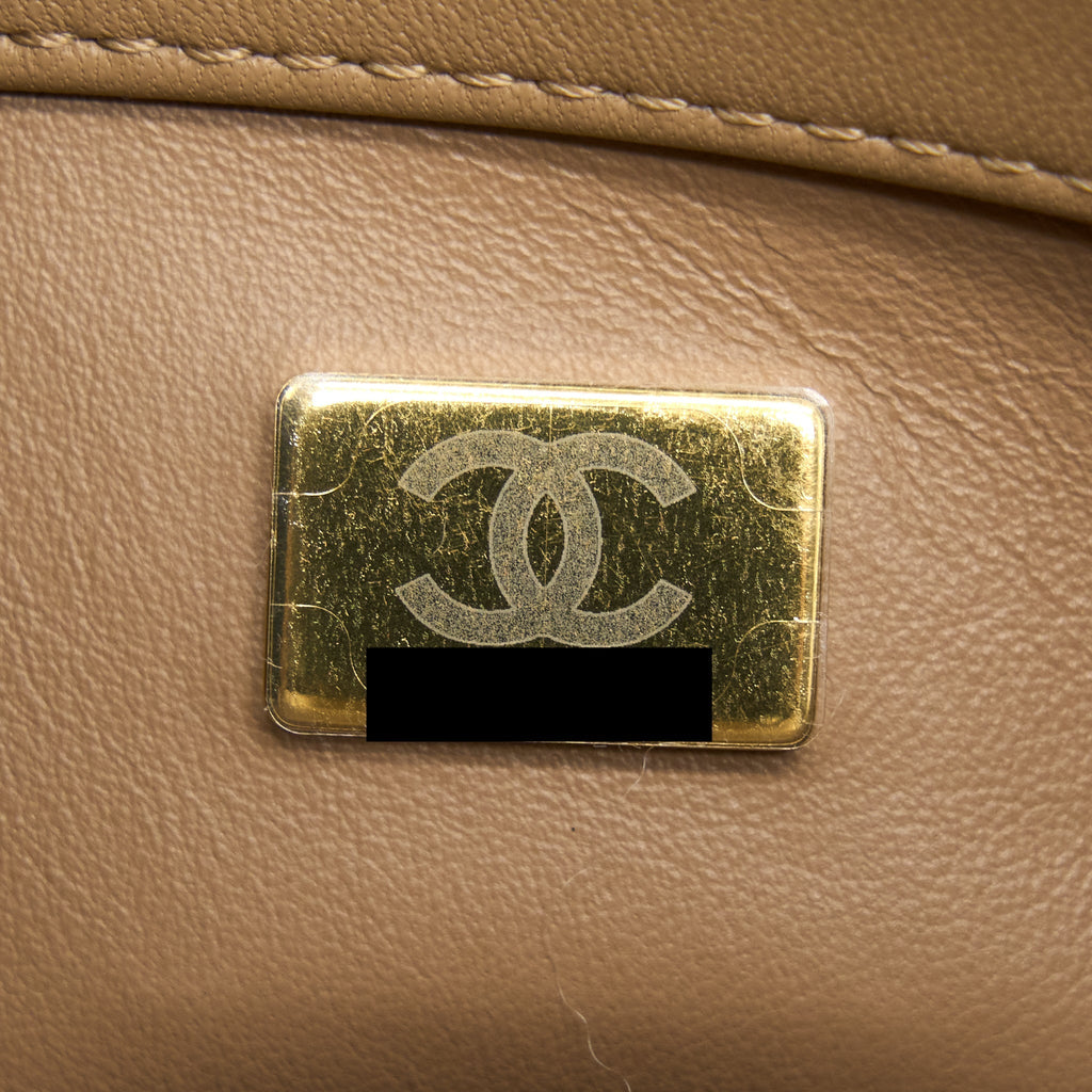 Chanel Pearl Crush Mini Square Flap Bag Lambskin Dark Beige (Microchip)