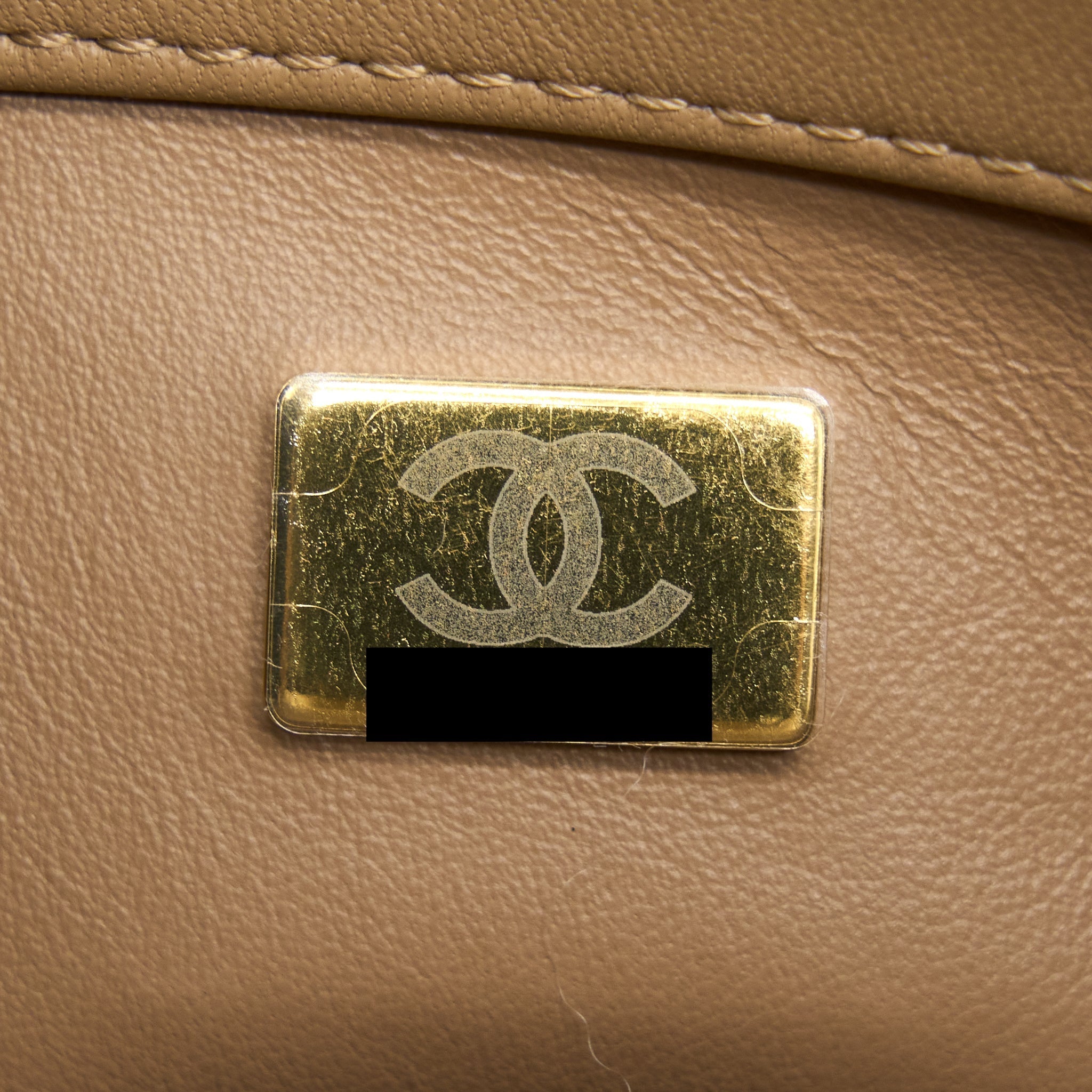 Chanel Pearl Crush Mini Square Flap Bag Lambskin Dark Beige (Microchip)