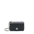 Chanel Chevron Mini Rectangular Flap Bag Caviar Black