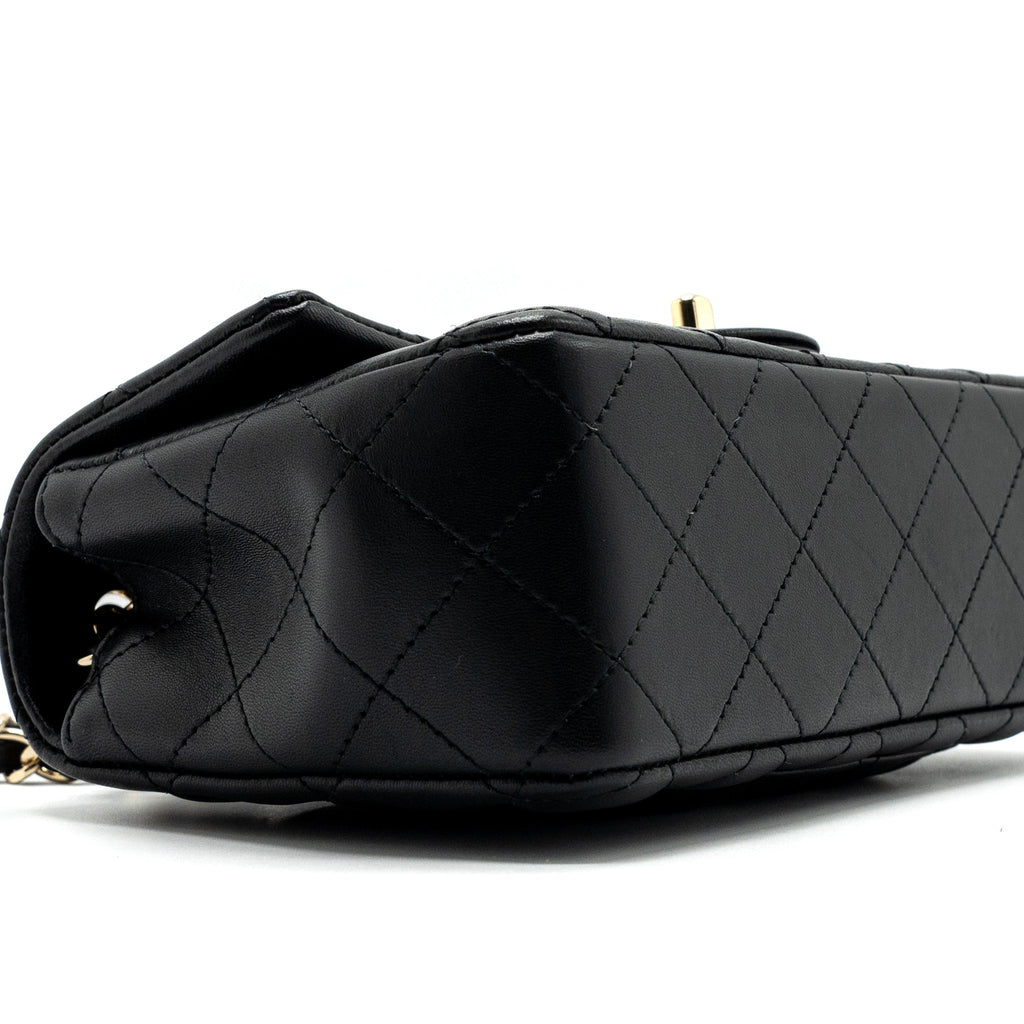 Chanel mini rectangular Flap Bag Lambskin Black L